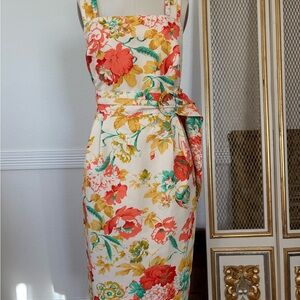 J.Crew Collection Floral Belted Sheath Dress – Size 8